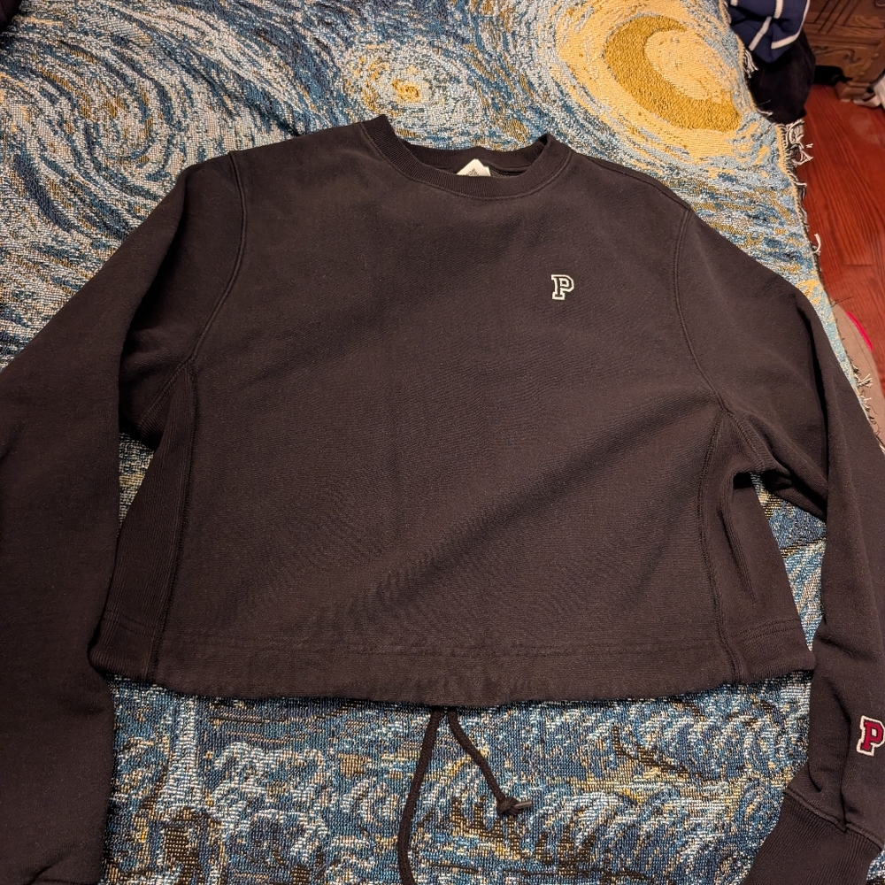 Victoria's Secret Pink Black Crewneck Sweater
